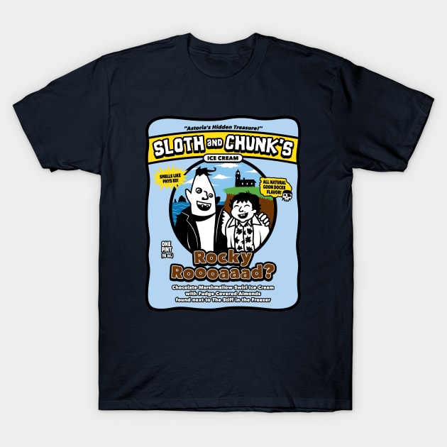 Sloth and Chunk's Ice Cream T-Shirt by mikehandyart